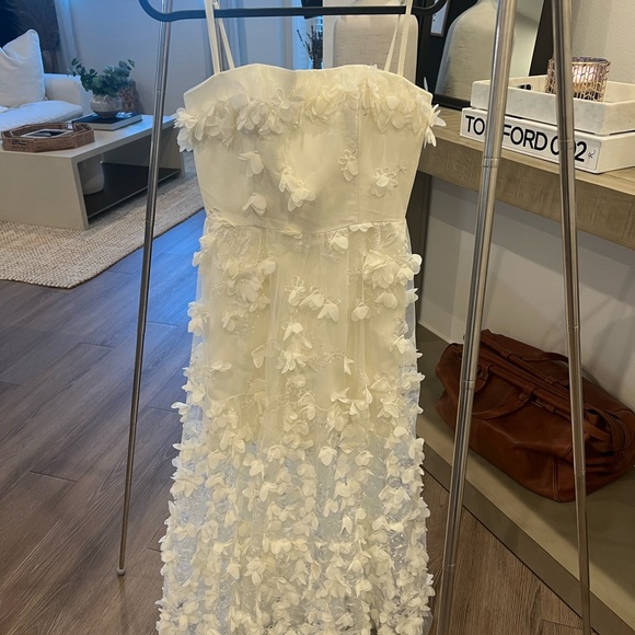 Helsi Audrey Square-Neck Floral Appliqué Sheer Midi Dress - Picture 3 of 4